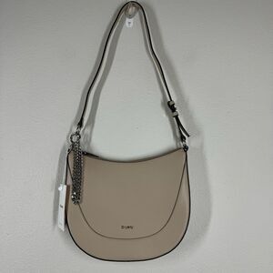 NWT Oryany Greta Zip Leather Shoulder Bag Purse Nude Cream Neutral Cross Body OS